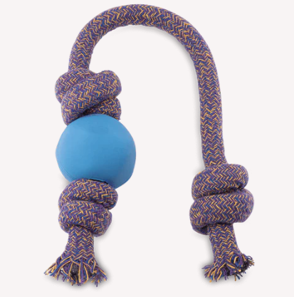 Beco Pets Natural Rubber Ball on Rope