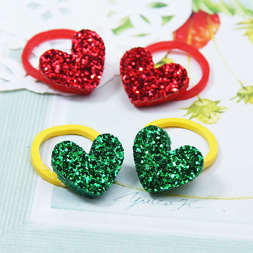 Moonpet Mini Glitter Heart Hair Tie