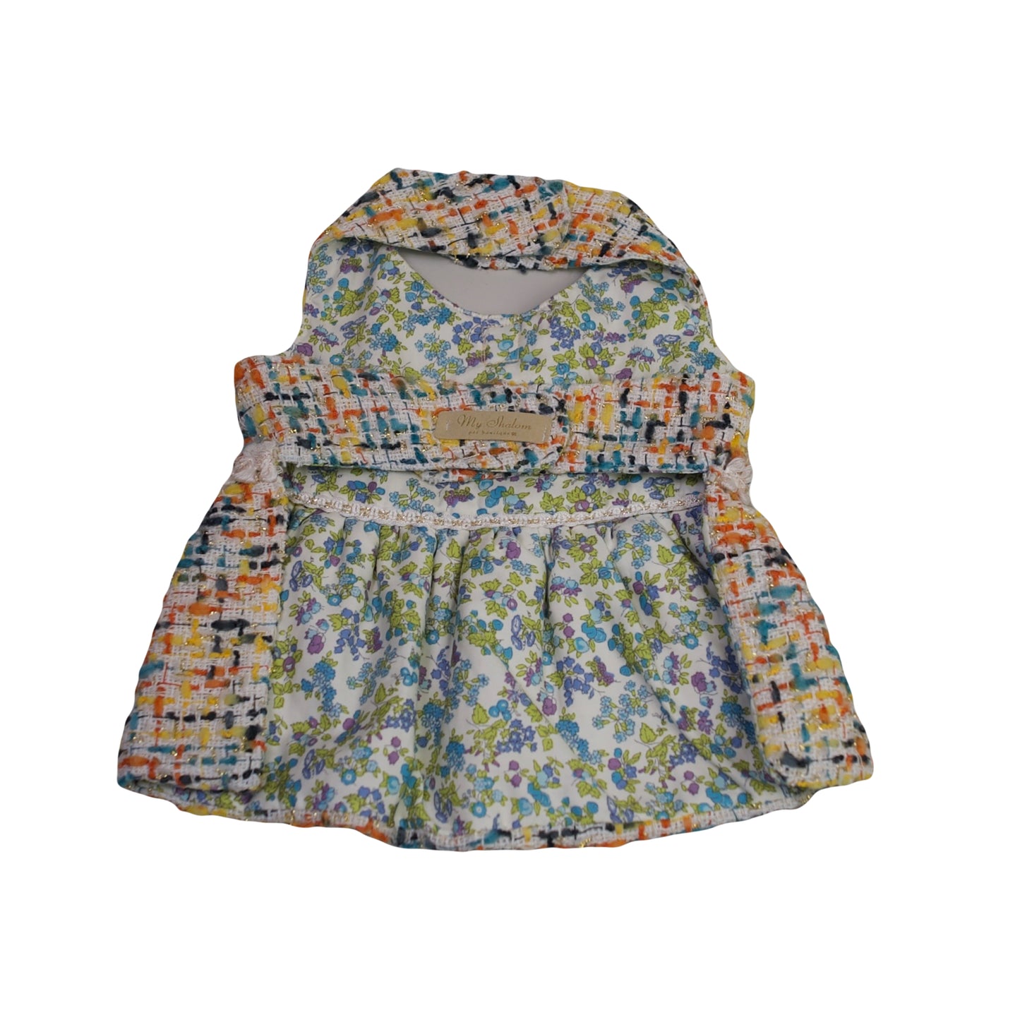 Shalom Yellow Tweed Pearl Dress Harness