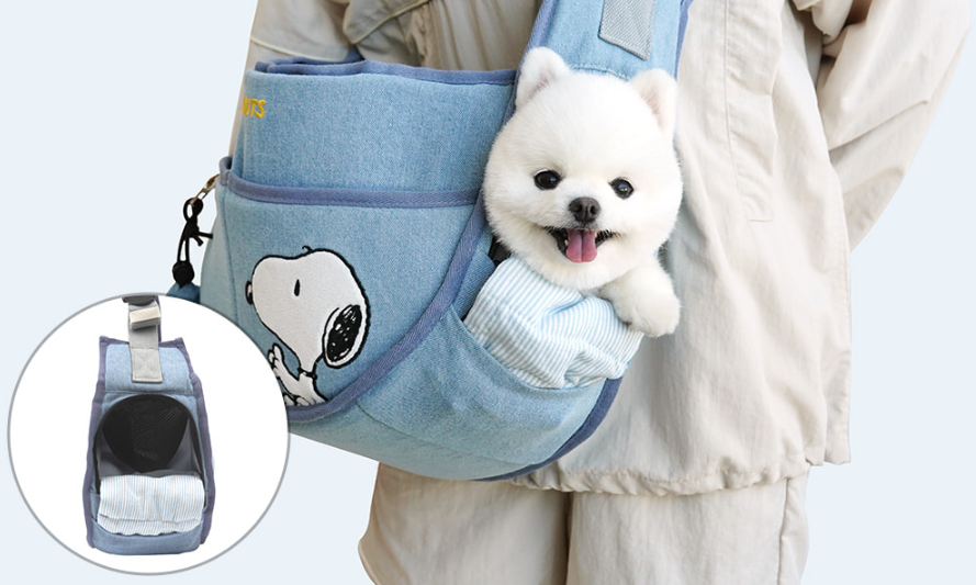 Parisdog Snoopy Peanuts Denim Sling Bag