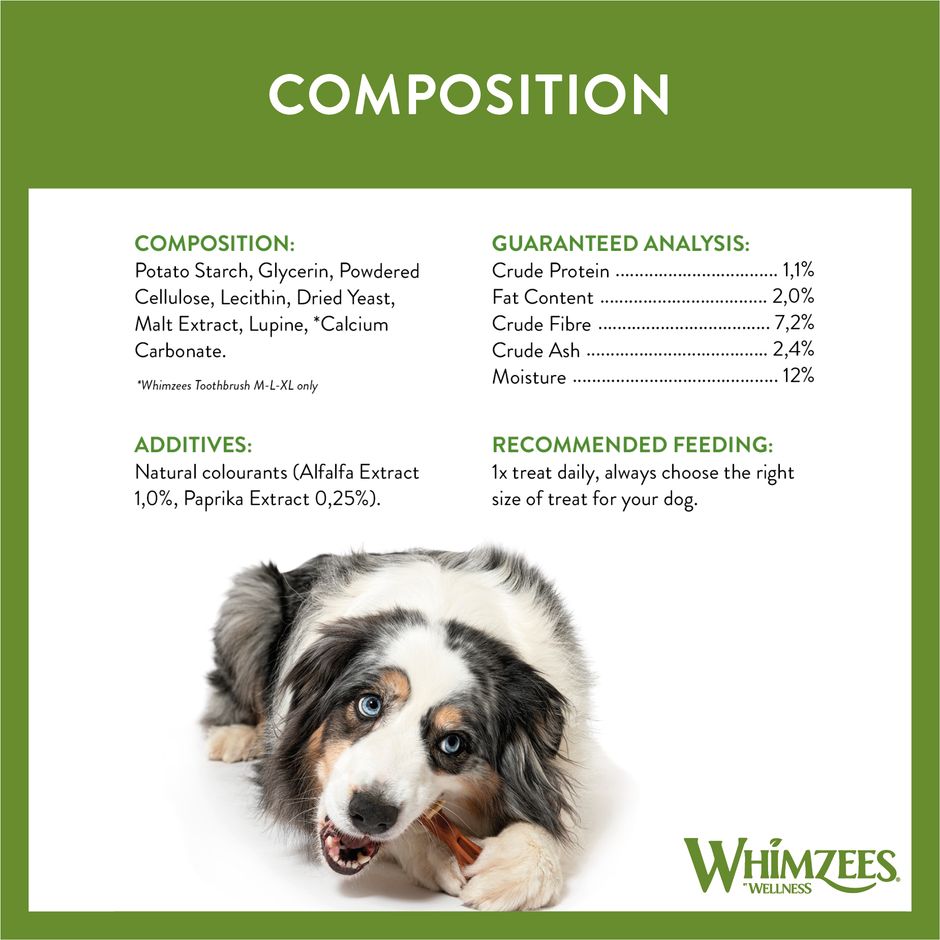 Whimzees Daily Dental Treats Toothbrush