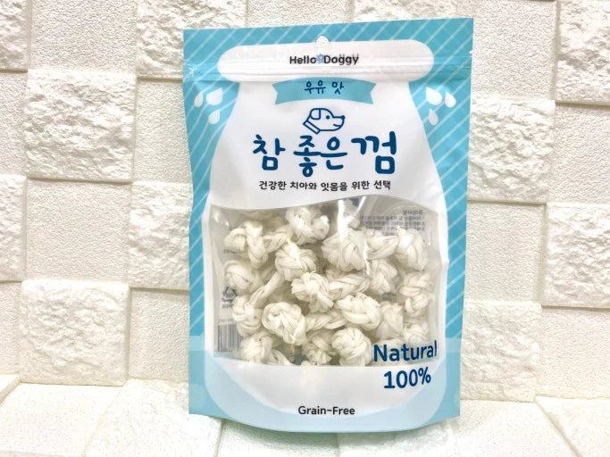 Hello Doggy Natural Milk Knitted Bones