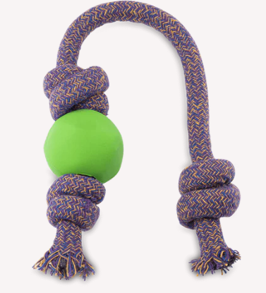 Beco Pets Natural Rubber Ball on Rope