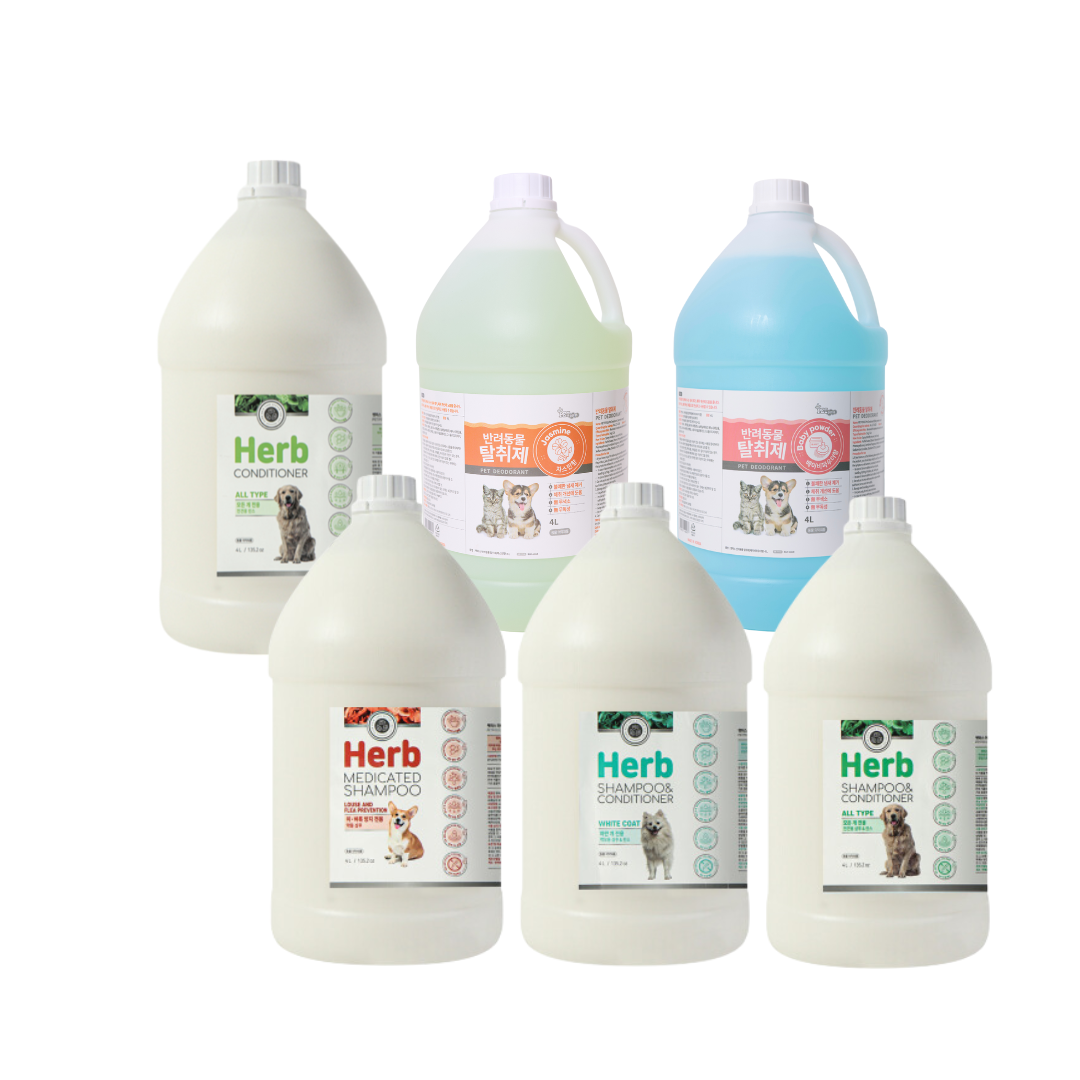 Petperss 4L Herb Care Shampoo, Conditioner, & Deodorant