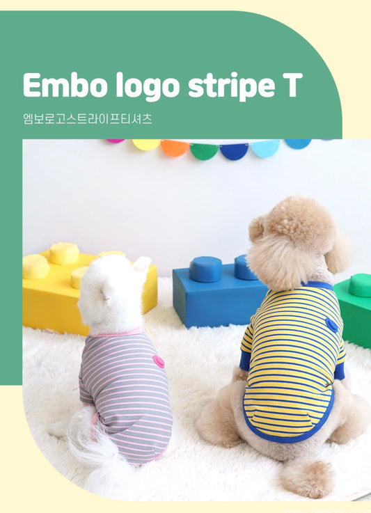 Parisdog Embo Logo Stripe T-shirt