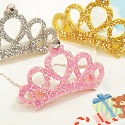 Moonpet Mini Tiara Velvet Hair Clip