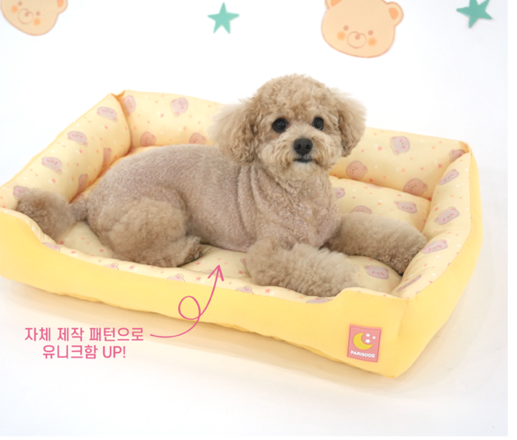 Paris Dog Bear Cool Reversible Bed