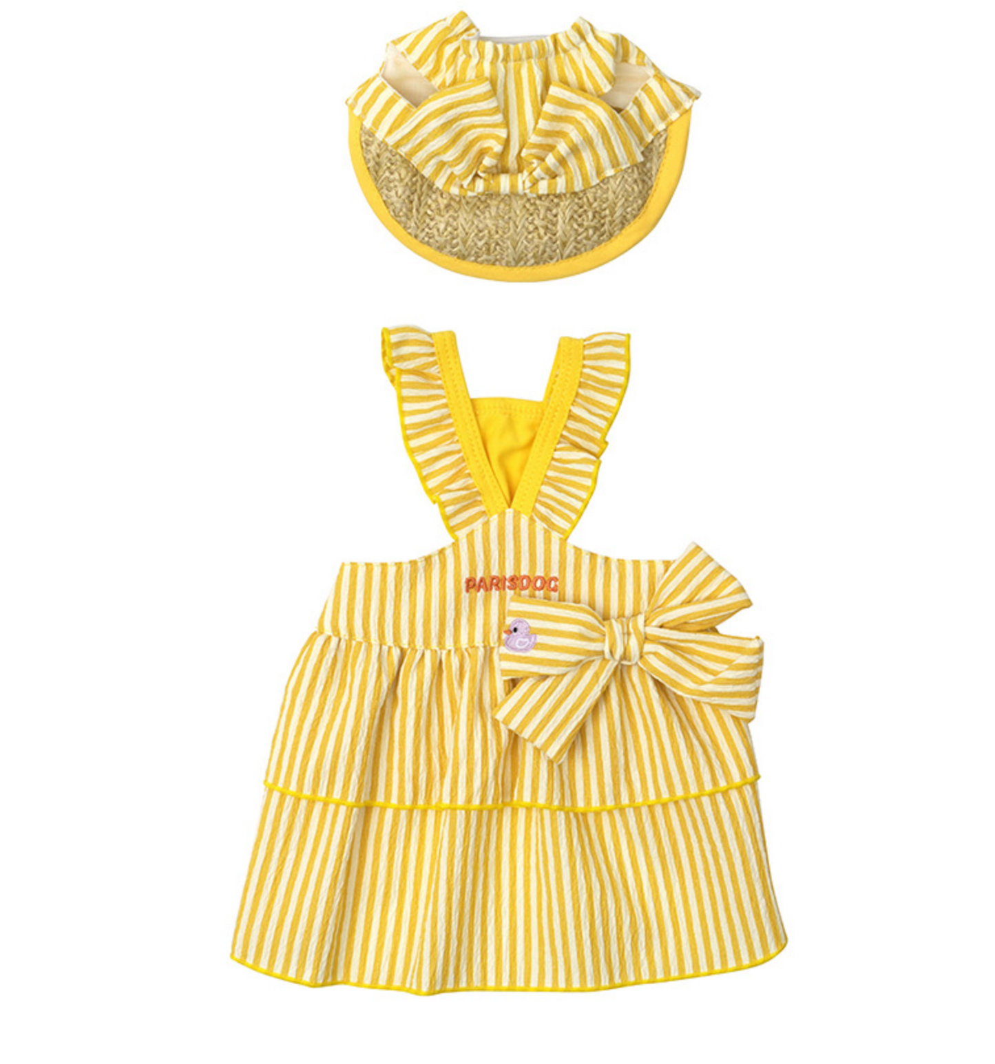 ParisDog Butter Stripe Frill Dress Set