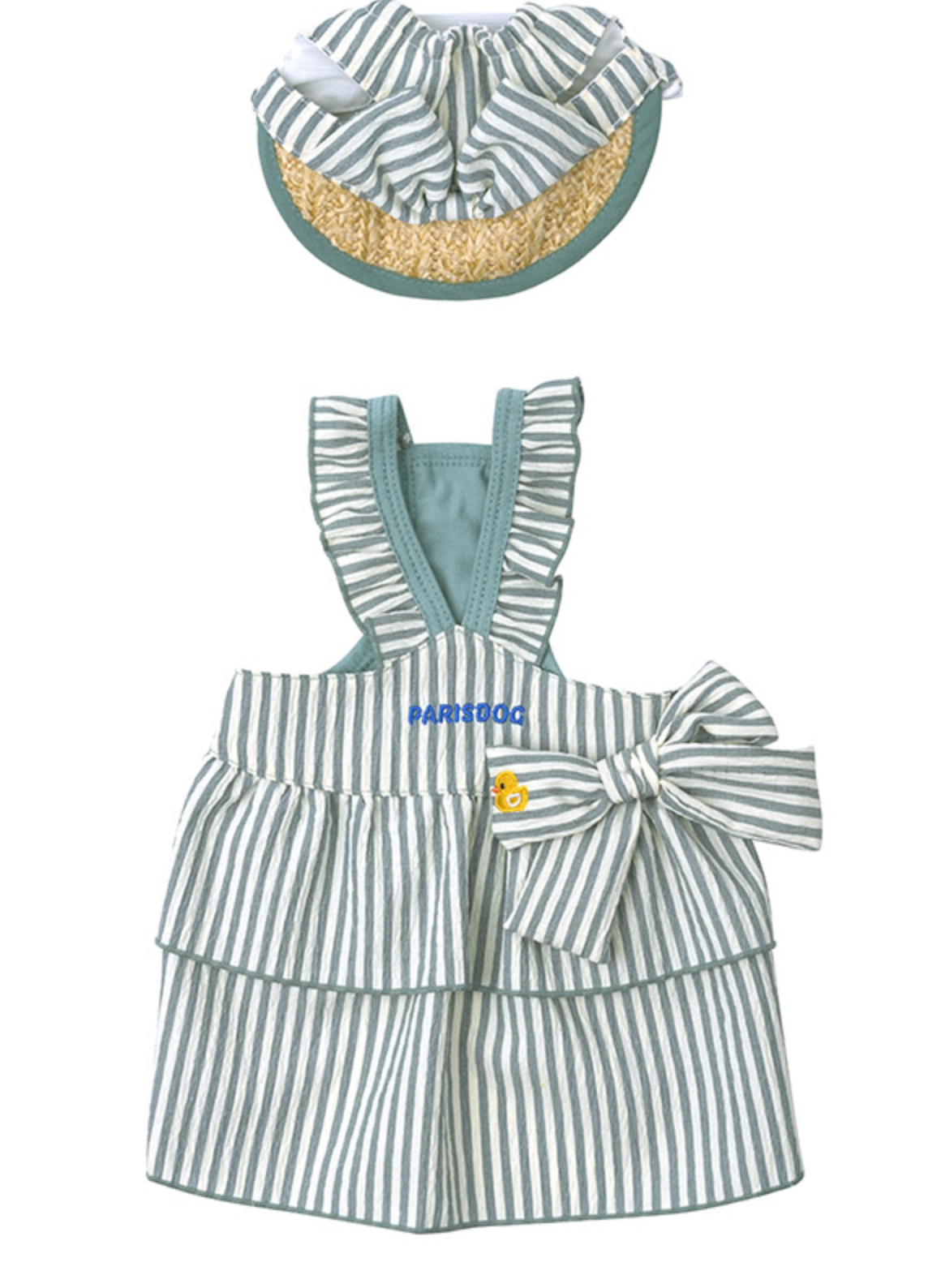 ParisDog Butter Stripe Frill Dress Set