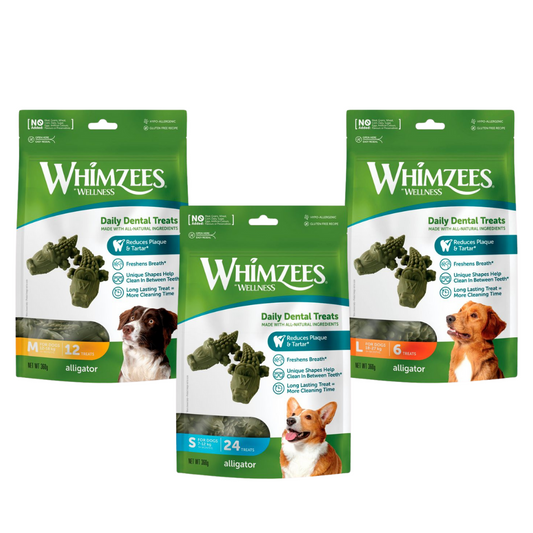 Whimzees Daily Dental Treats Alligator - 360g