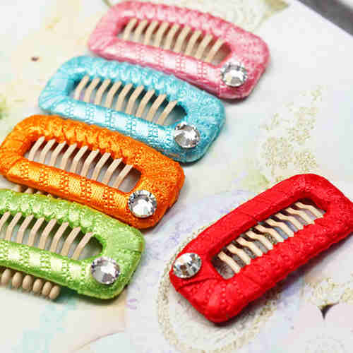 Ribbon Wrapped Comb Hair Clip (Large)