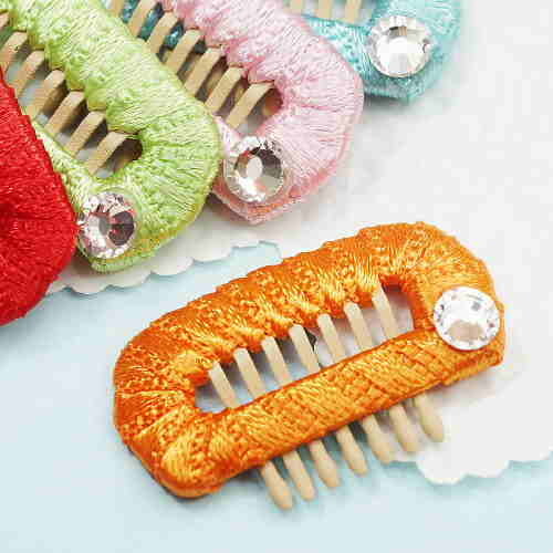Ribbon Wrapped Comb Hair Clip (Small)